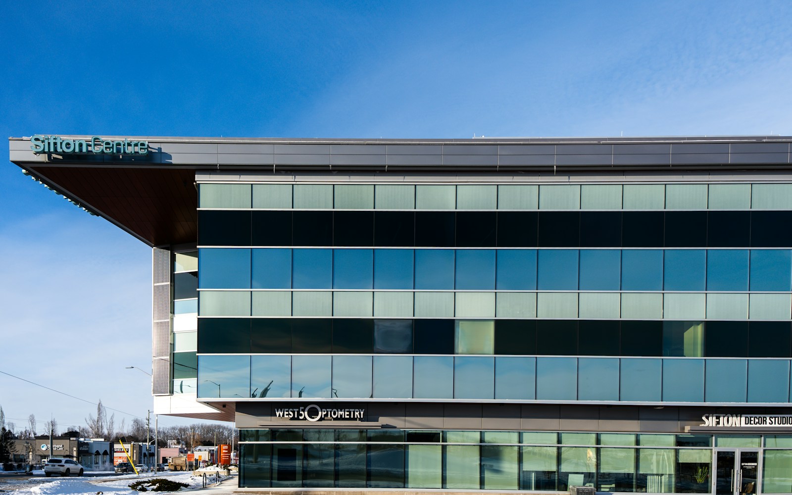 Modern commercial office property prepared for a facility walkthrough.